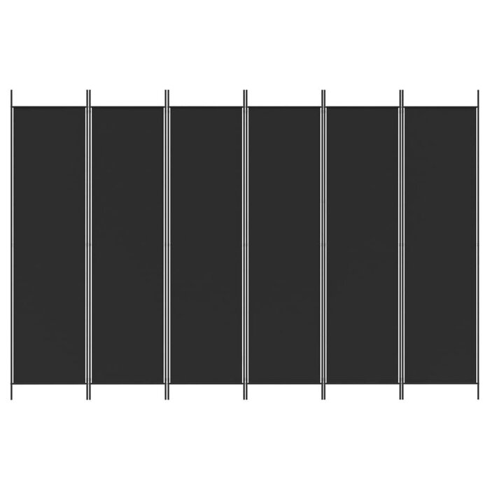 Vidaxl Raumteiler 6 Paneele 300x200 cm Schwarz - Outlet bis zu 33% reduziert