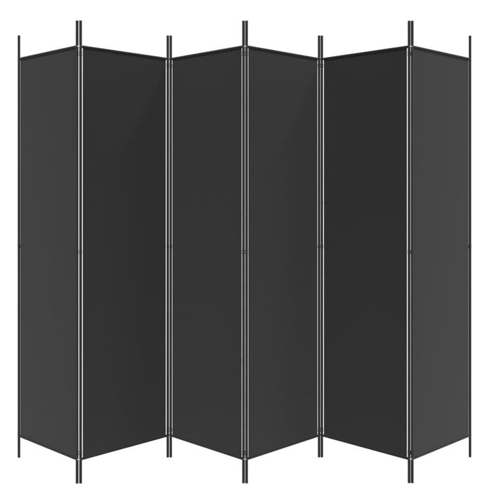 Vidaxl Raumteiler 6 Paneele 300x200 cm Schwarz - Outlet bis zu 33% reduziert