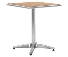Vidaxl Moderner Gartentisch 60x60cm, Aluminium/Holz-Optik - bis zu 35% Rabatt
