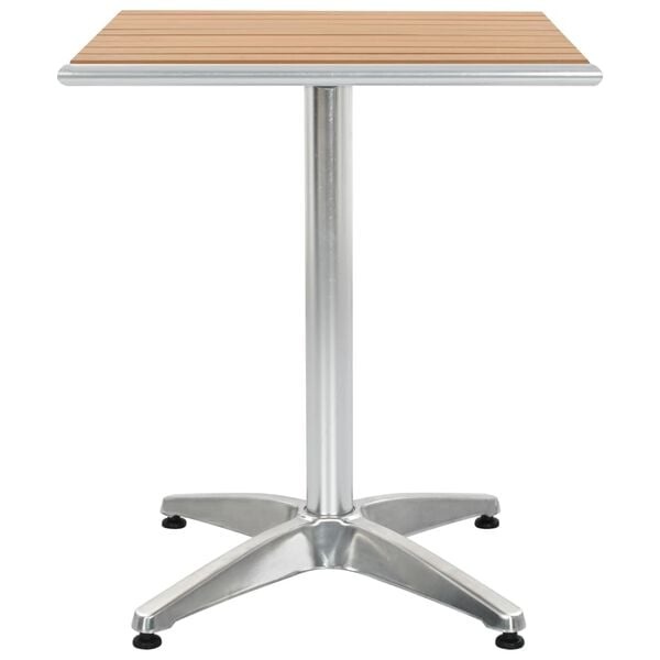 Vidaxl Moderner Gartentisch 60x60cm, Aluminium/Holz-Optik - bis zu 35% Rabatt