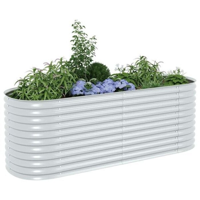 Vidaxl Großes Hochbeet aus verzinktem Stahl 240x80x81 cm - Sparen Sie bis zu 35%