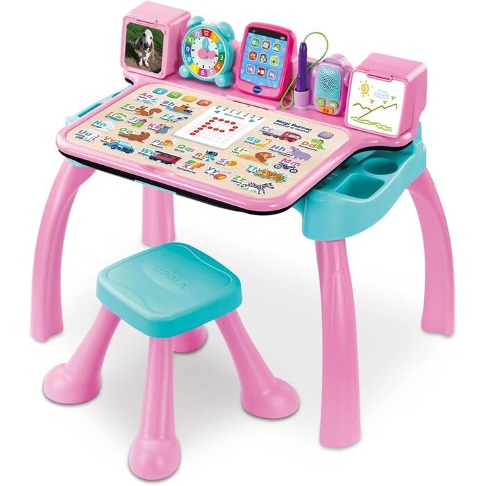 Vtech Interaktiver 6-in-1 Musikschreibtisch für Kinder - Rosa - bis zu 34% sparen