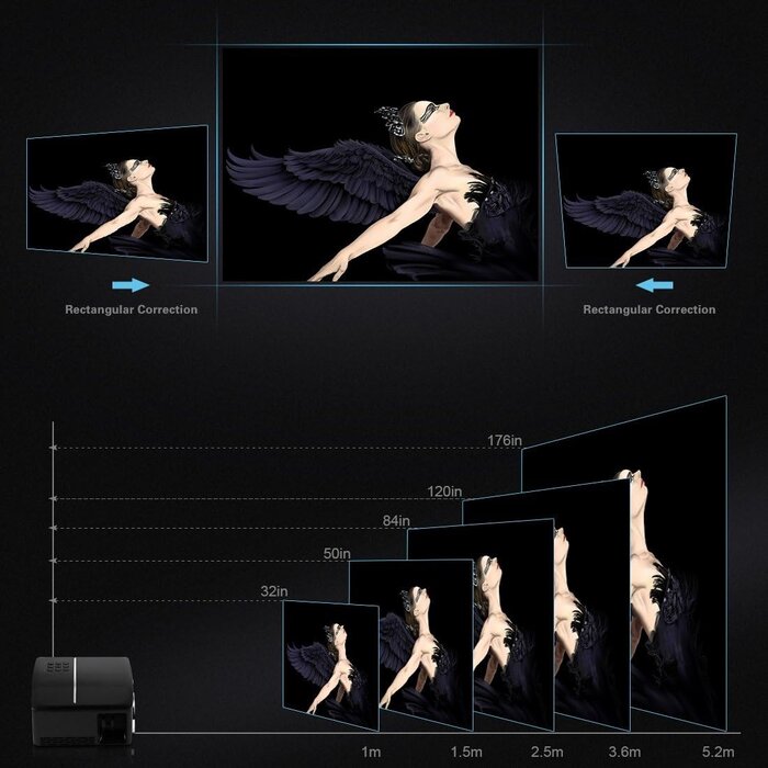 Mini LED Projektor für Heimkino - Kompakt & Vielseitig bis zu 34% reduziert