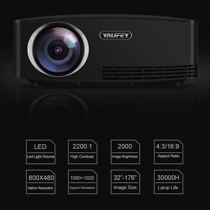 Mini LED Projektor für Heimkino - Kompakt & Vielseitig bis zu 34% reduziert