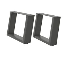 Vidaxl U-Form Couchtischbeine Anthrazit - 50x31 cm - bis zu 33% reduziert