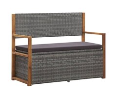 Vidaxl Garten-Aufbewahrungsbank aus Rattan & Akazie - Jetzt bis zu 35% sparen!
