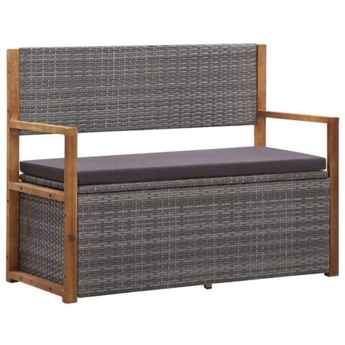 Vidaxl Garten-Aufbewahrungsbank aus Rattan & Akazie - Jetzt bis zu 35% sparen!