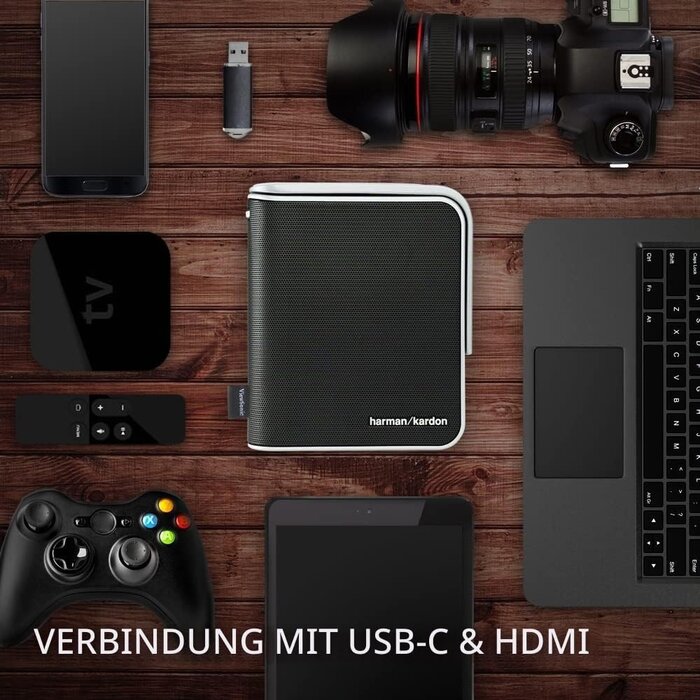 Mobiler LED-Beamer mit Harman Kardon Sound - Jetzt bis zu 35% günstiger