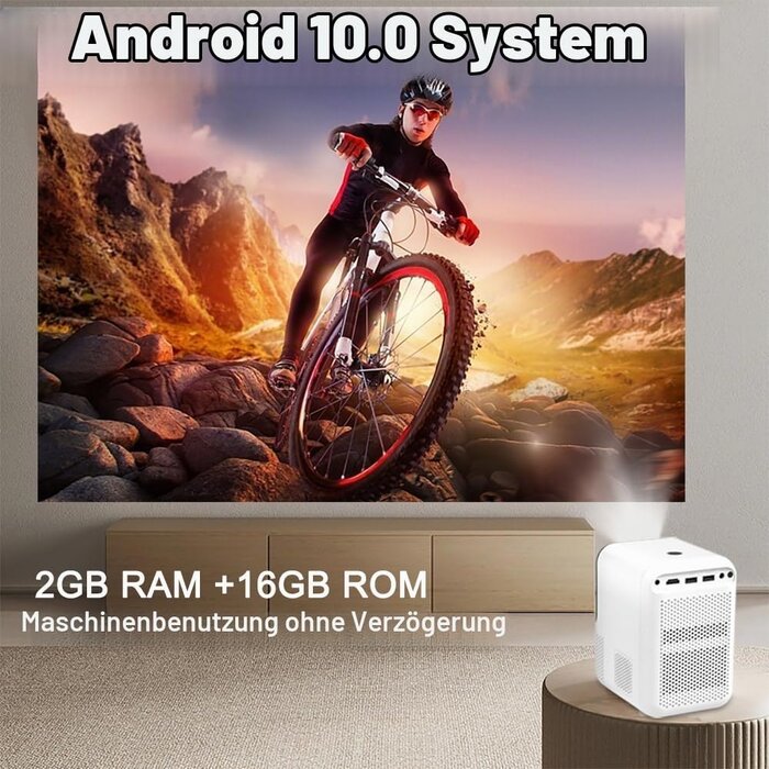 Mini Beamer 1080p mit Autofokus - Android 10.0 - Jetzt bis zu 34% sparen!