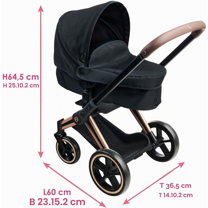3-in-1 Puppenwagen für 36-42 cm Puppen, klappbar - bis zu 34% günstiger