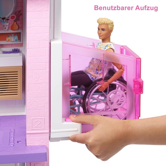 Großes Puppenhaus 114 cm mit Pool & Lichteffekten - bis zu 35% Rabatt