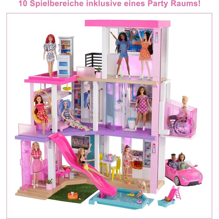 Großes Puppenhaus 114 cm mit Pool & Lichteffekten - bis zu 35% Rabatt