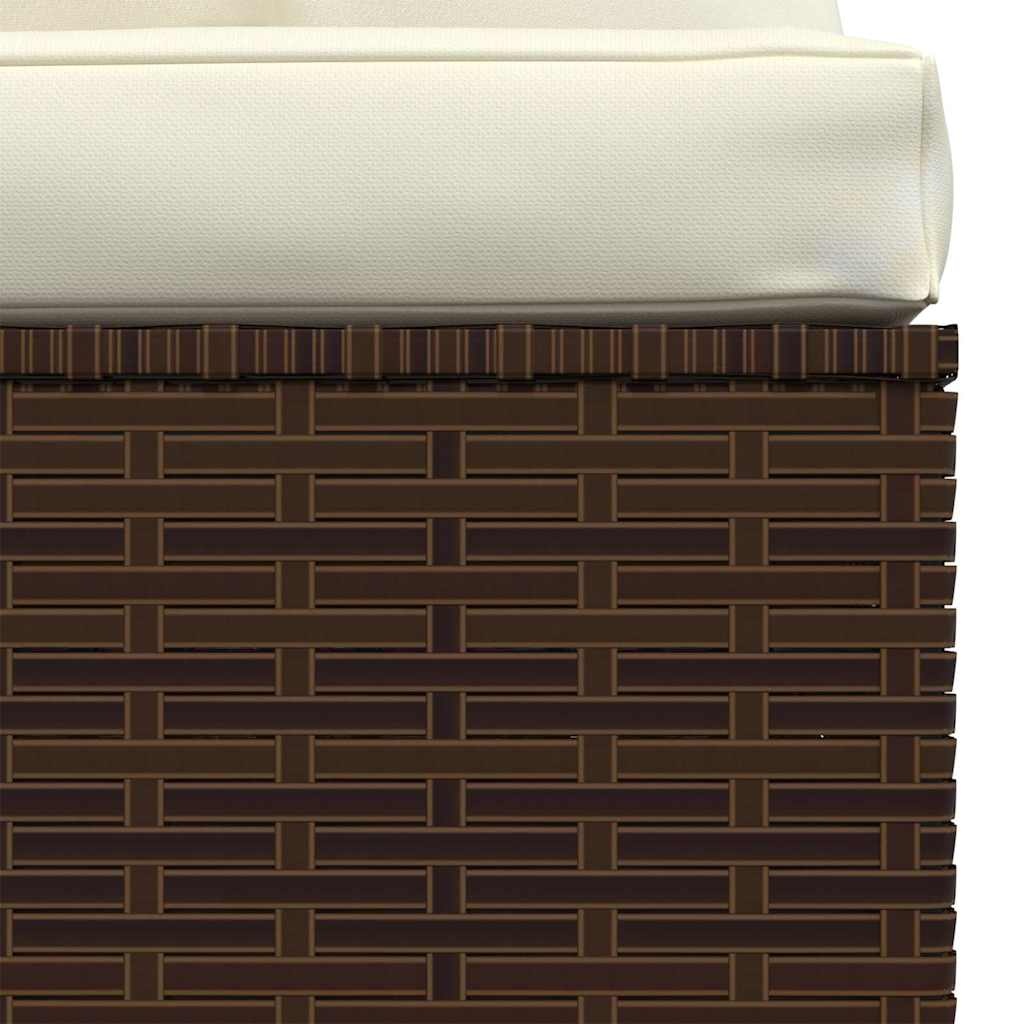 Vidaxl Garten-Mittelsofa aus Poly-Rattan Braun - Jetzt bis zu 34% sparen!