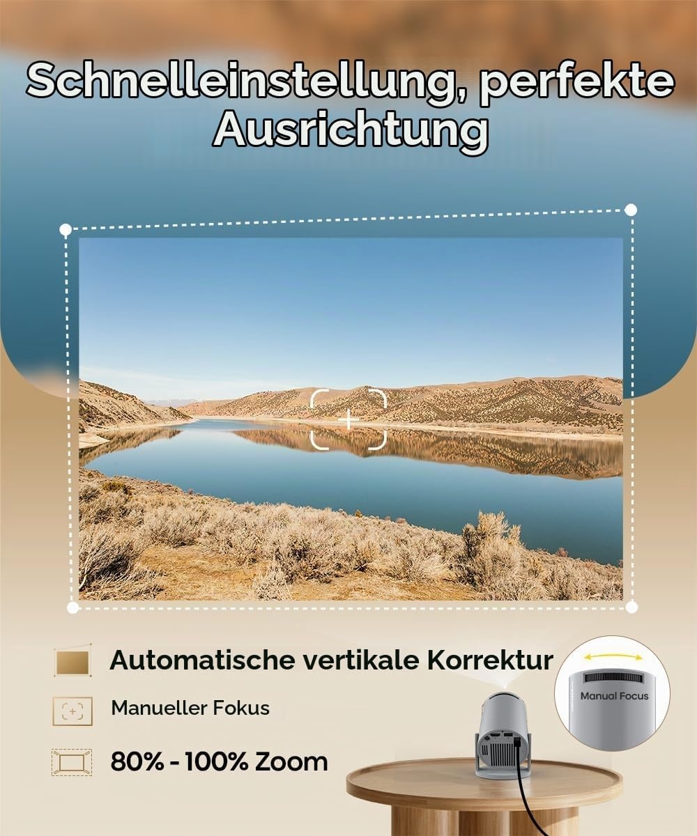 Mini-Beamer 4K Support, Android 11, 180° Rotation - jetzt bis zu 34% sparen