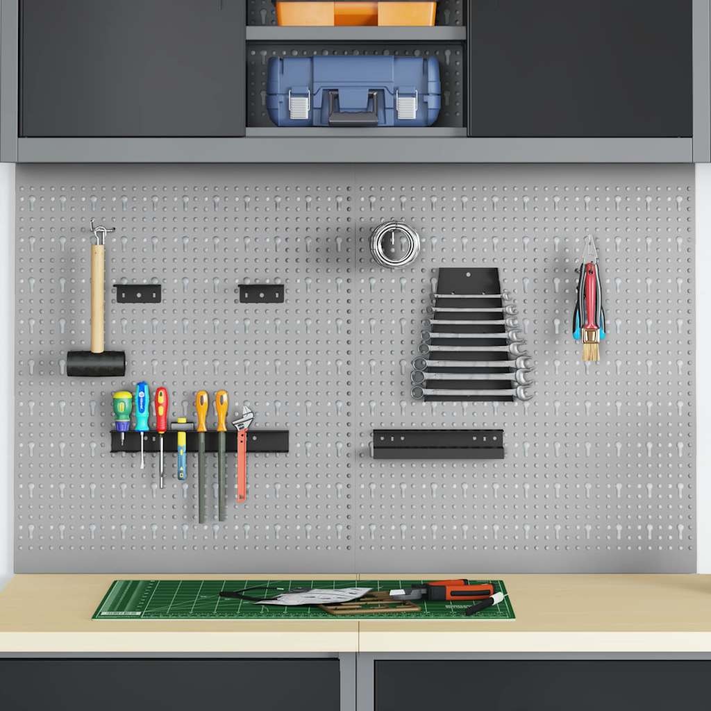 Vidaxl Werkzeugwand 2er-Set 100x60cm - Grau - Outlet bis zu 33% reduziert