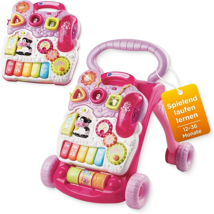 Vtech Interaktiver Lauflernwagen in Rosa - jetzt bis zu 33% günstiger sichern!