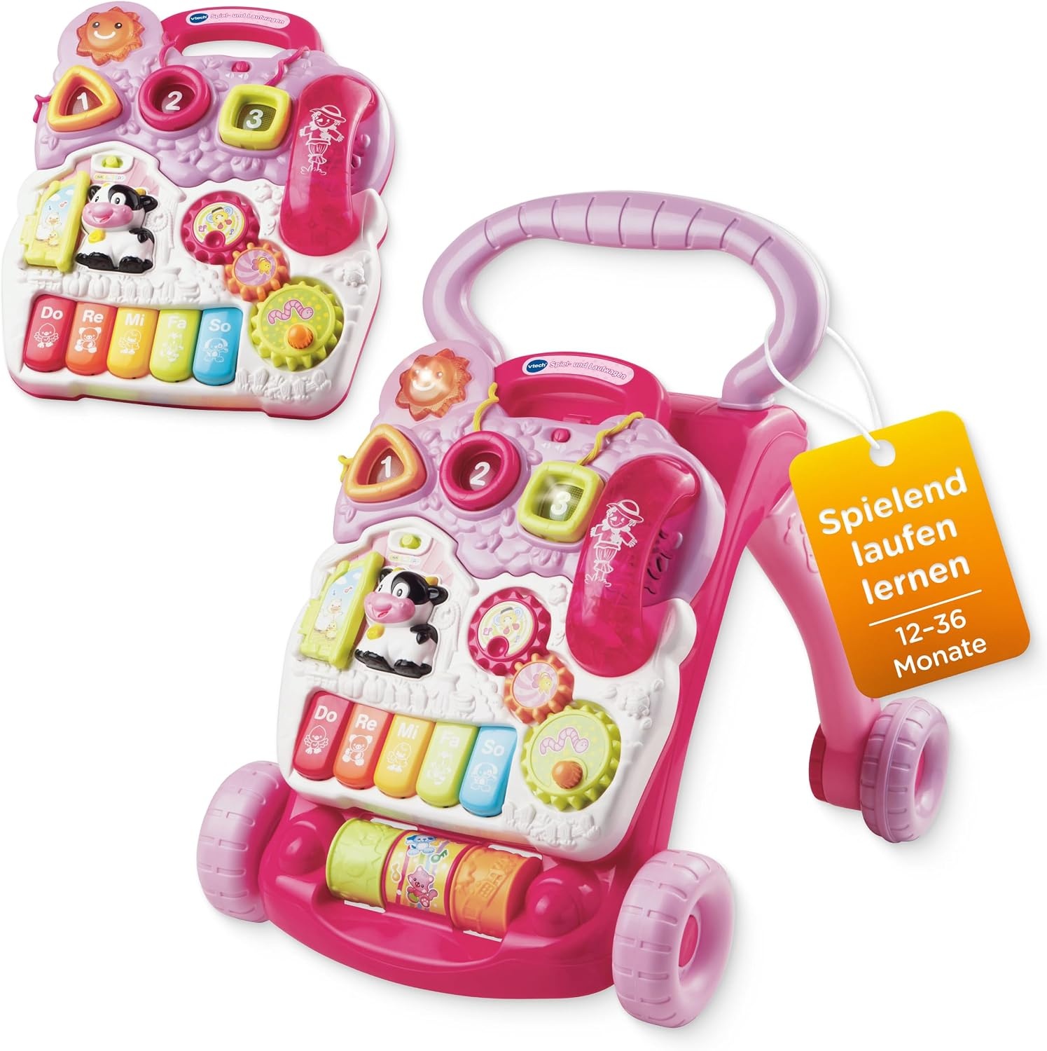 Vtech Interaktiver Lauflernwagen in Rosa - jetzt bis zu 33% günstiger sichern!