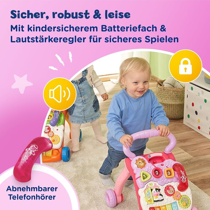 Vtech Interaktiver Lauflernwagen in Rosa - jetzt bis zu 33% günstiger sichern!