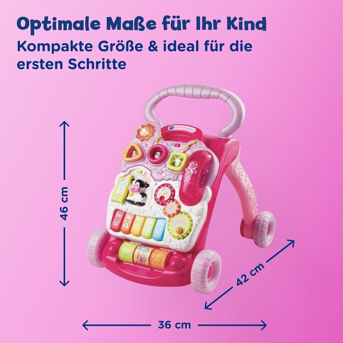 Vtech Interaktiver Lauflernwagen in Rosa - jetzt bis zu 33% günstiger sichern!