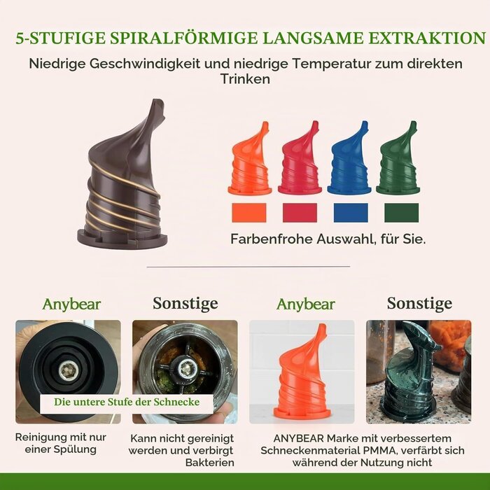 Slow Juicer Entsafter - 110 mm Einfüllschacht - Bis zu 34% sparen