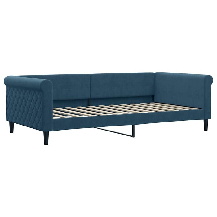 Vidaxl Schlafsofa 100x200 cm aus blauem Samt - bis zu 35% Rabatt
