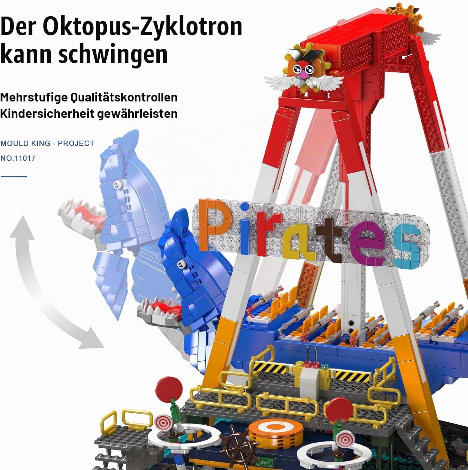 Motorisiertes Piraten-Schiff Klemmbaustein-Set, 1922 Teile - bis zu 30% Rabatt