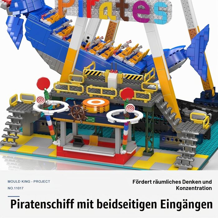 Motorisiertes Piraten-Schiff Klemmbaustein-Set, 1922 Teile - bis zu 30% Rabatt
