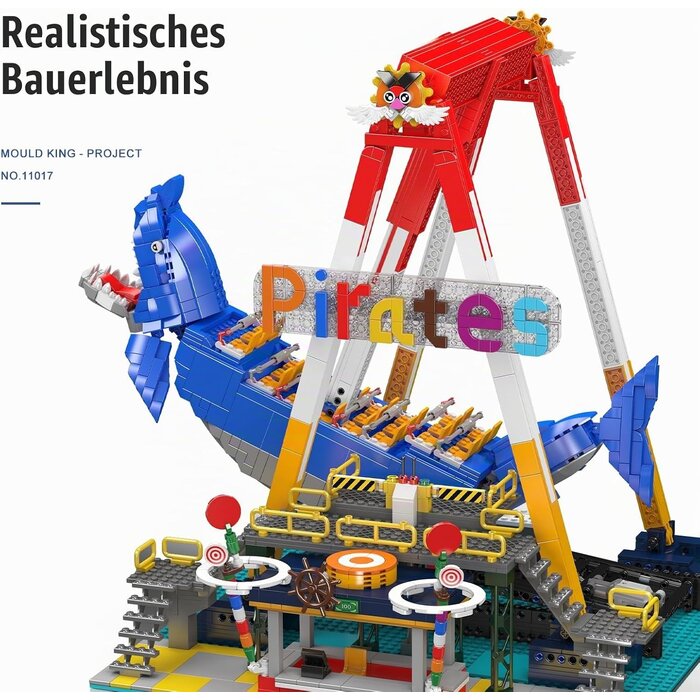 Motorisiertes Piraten-Schiff Klemmbaustein-Set, 1922 Teile - bis zu 30% Rabatt