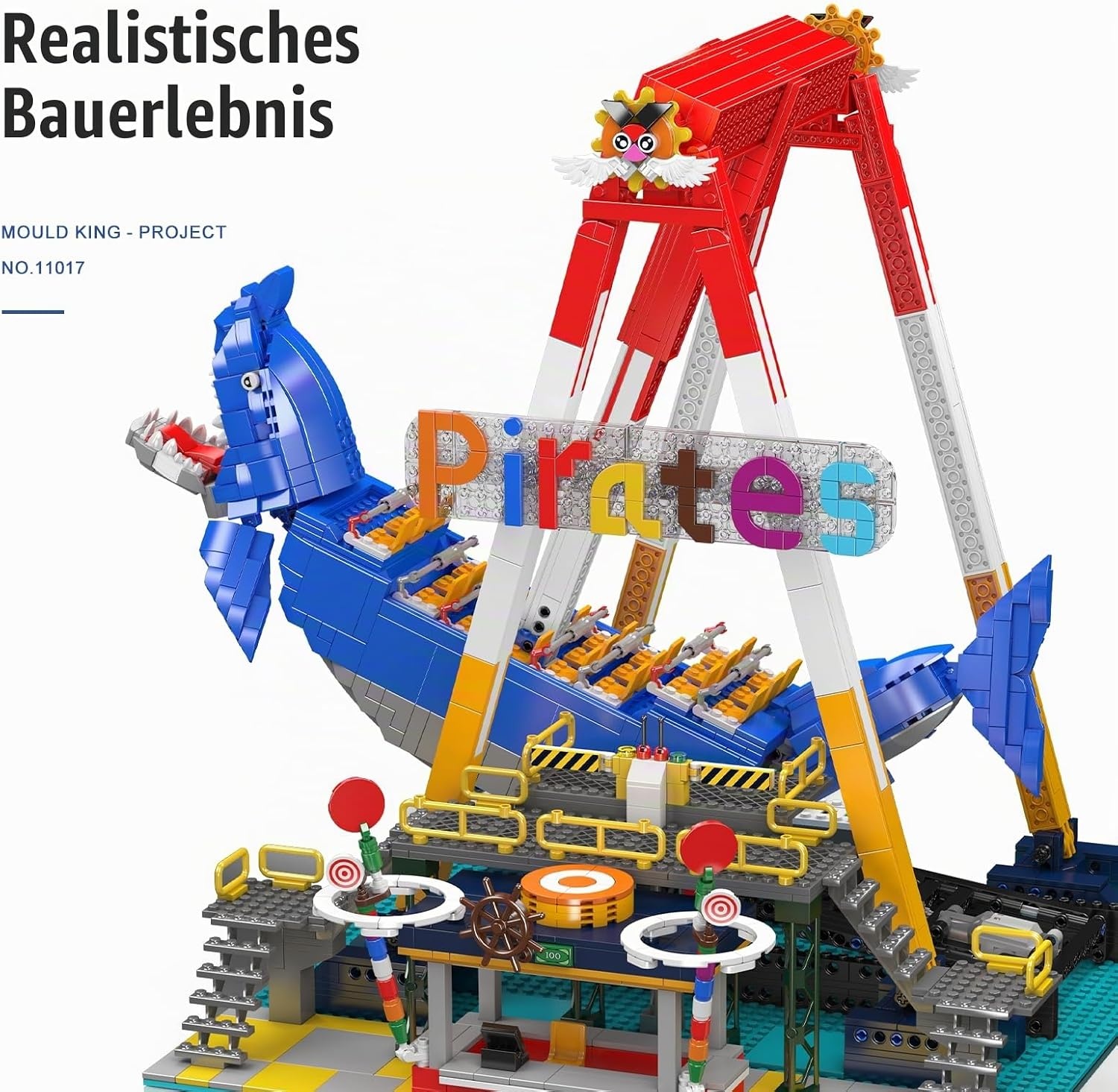 Motorisiertes Piraten-Schiff Klemmbaustein-Set, 1922 Teile - bis zu 30% Rabatt