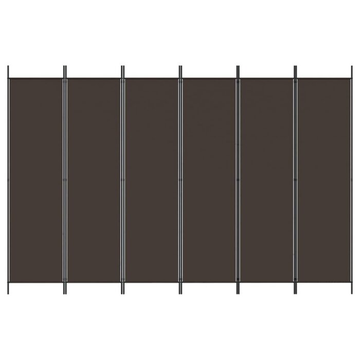 Vidaxl Raumteiler mit 6 Paneelen, 300x200 cm - Braun - Jetzt bis zu 33% sparen
