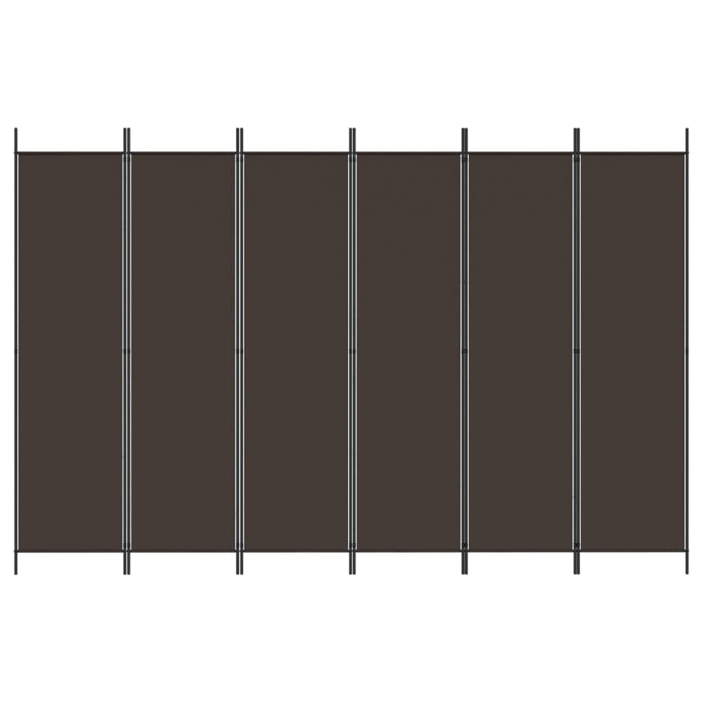 Vidaxl Raumteiler mit 6 Paneelen, 300x200 cm - Braun - Jetzt bis zu 33% sparen