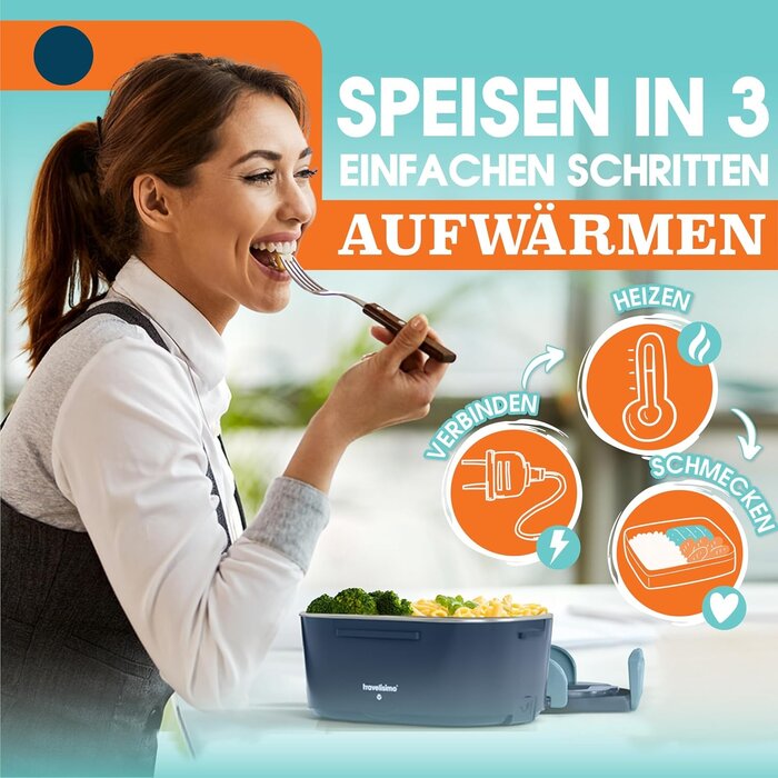 Elektrische Lunchbox 1,5L Edelstahl | Jetzt bis zu 32% sparen
