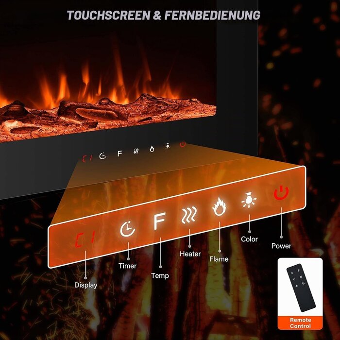 Elektrischer Design-Kamin 178 cm, 1800W - Bis zu 35% Rabatt