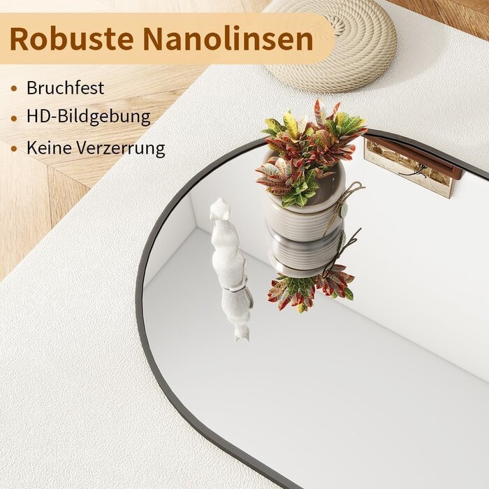 Bogenspiegel Schwarz 65x179 cm | Stand- & Wandspiegel | bis zu 34% Rabatt