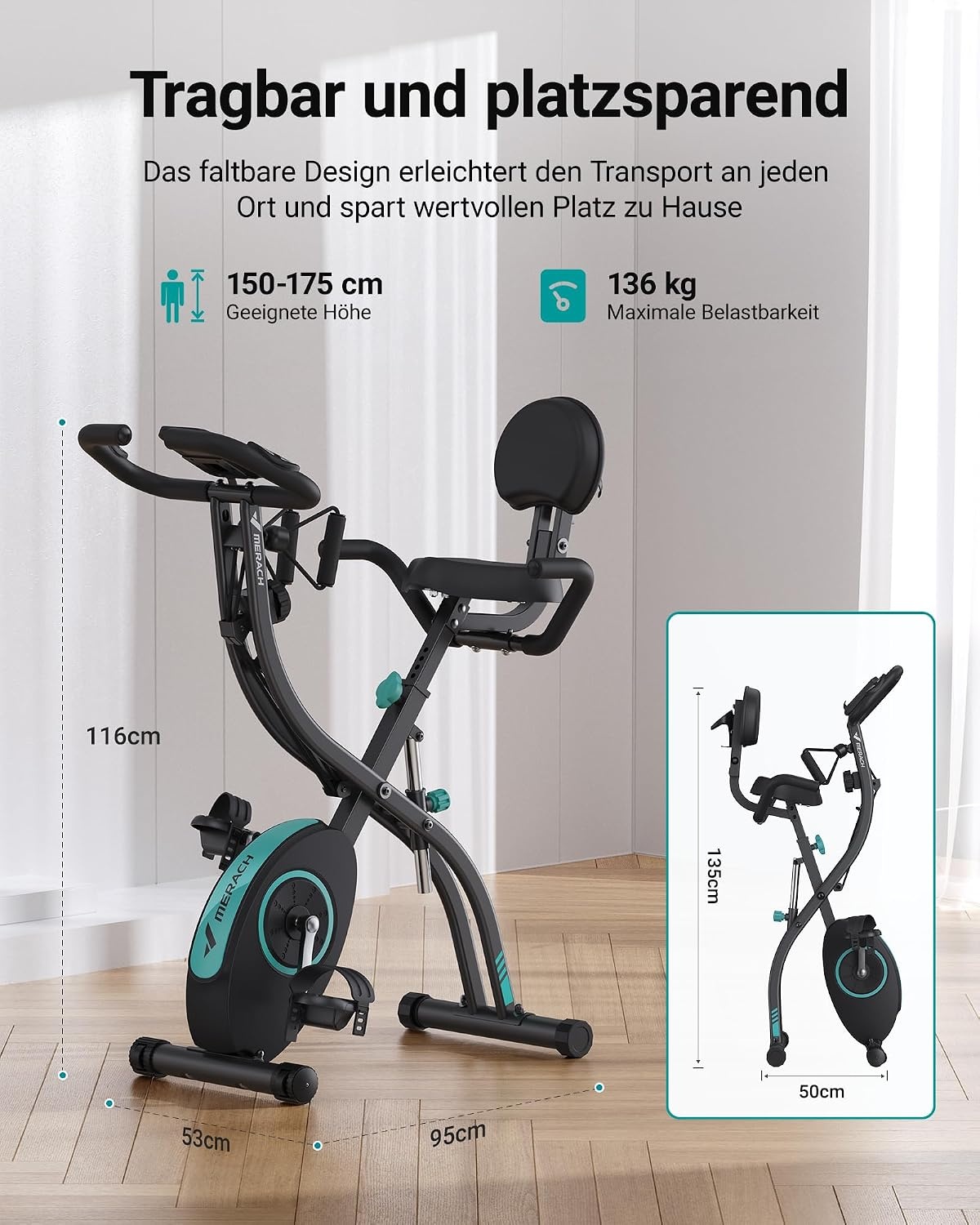 4-in-1 Klappbarer Heimtrainer - Magnetischer Ergometer - Jetzt bis zu 35% Rabatt