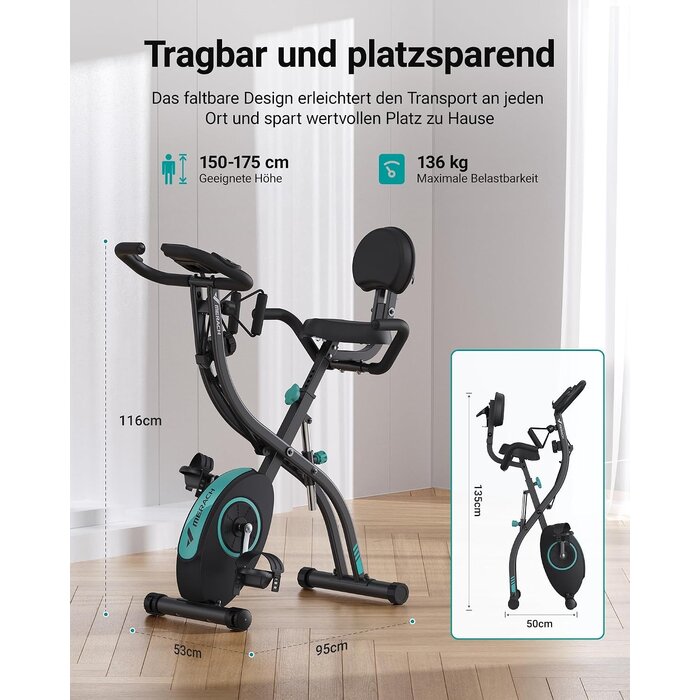 4-in-1 Klappbarer Heimtrainer - Magnetischer Ergometer - Jetzt bis zu 35% Rabatt