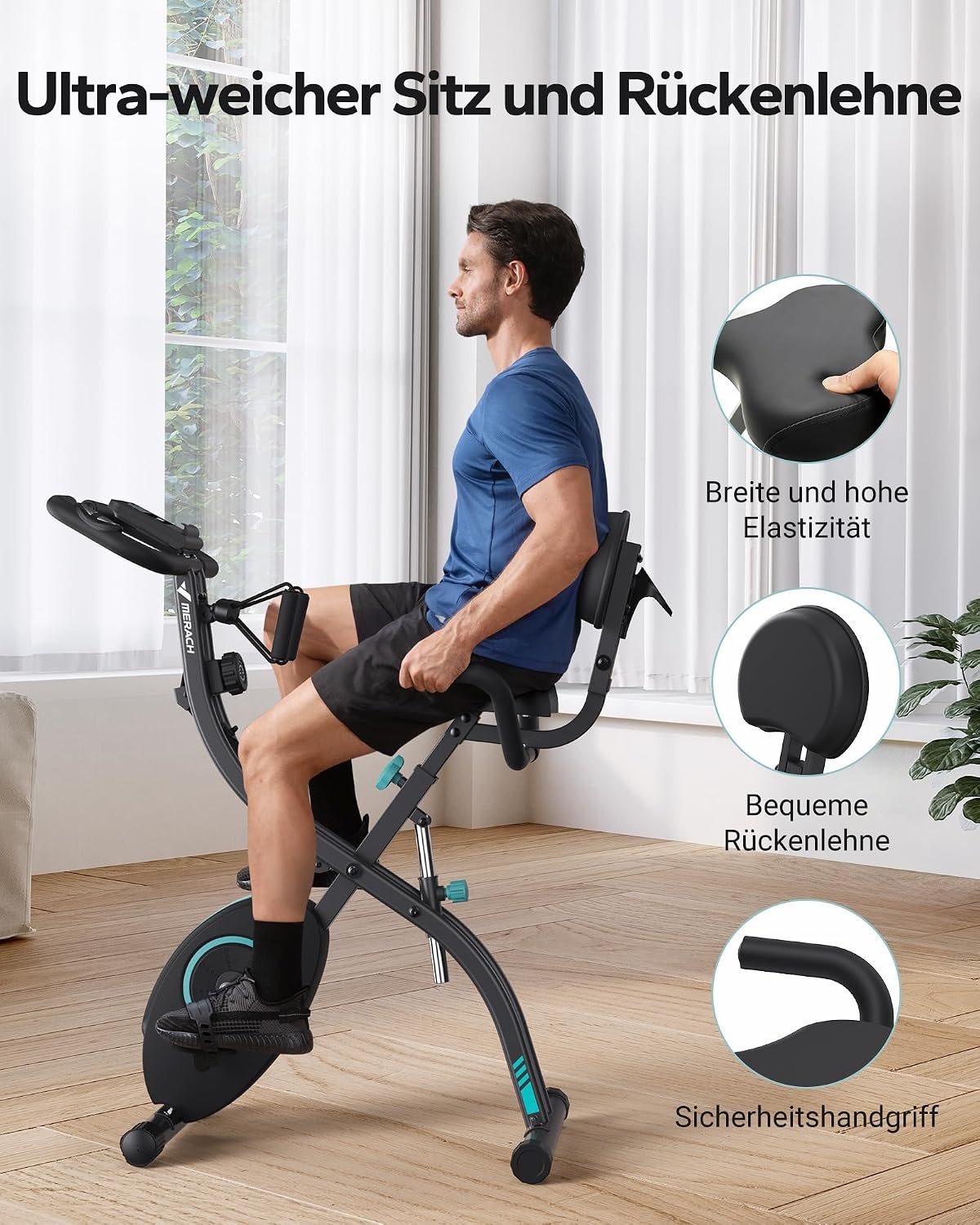 4-in-1 Klappbarer Heimtrainer - Magnetischer Ergometer - Jetzt bis zu 35% Rabatt