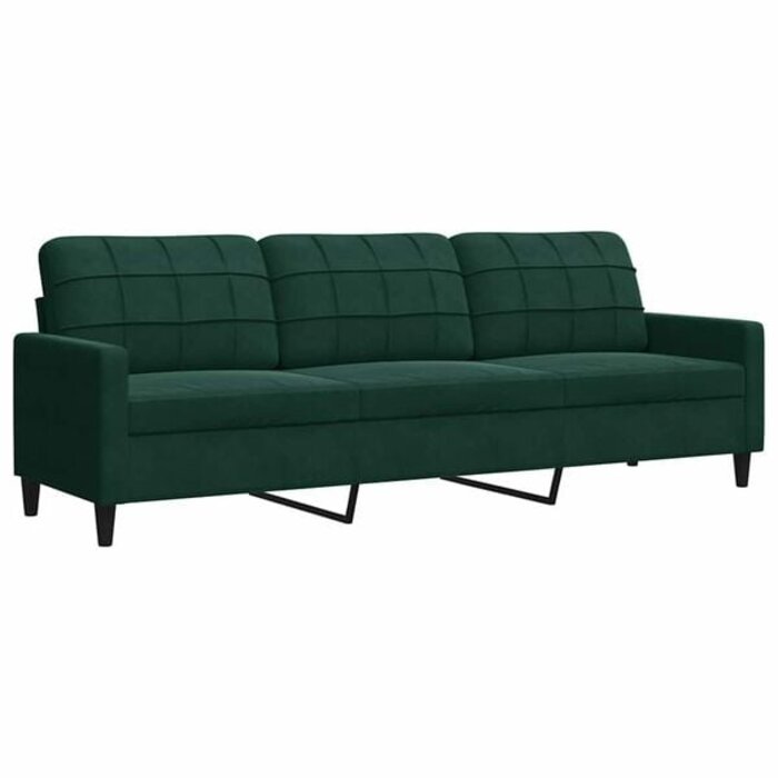 3-Sitzer Samtsofa 210 cm Dunkelgrün - Jetzt bis zu 35% Rabatt sichern