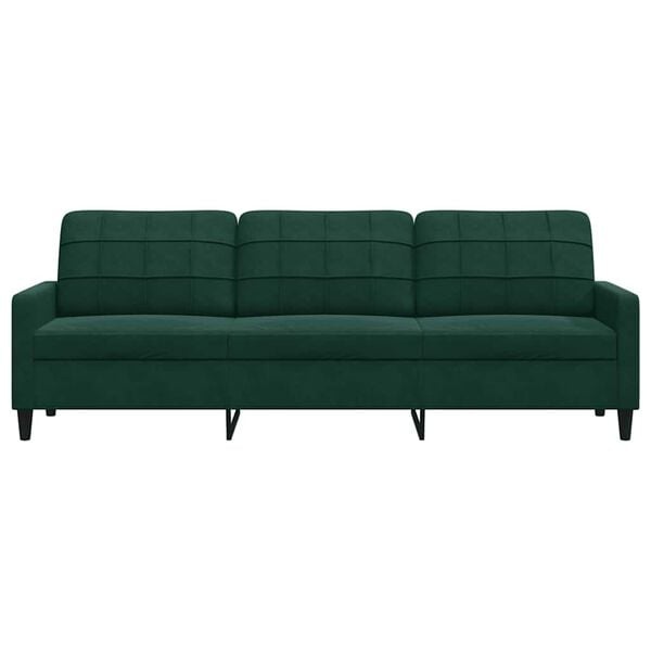 3-Sitzer Samtsofa 210 cm Dunkelgrün - Jetzt bis zu 35% Rabatt sichern