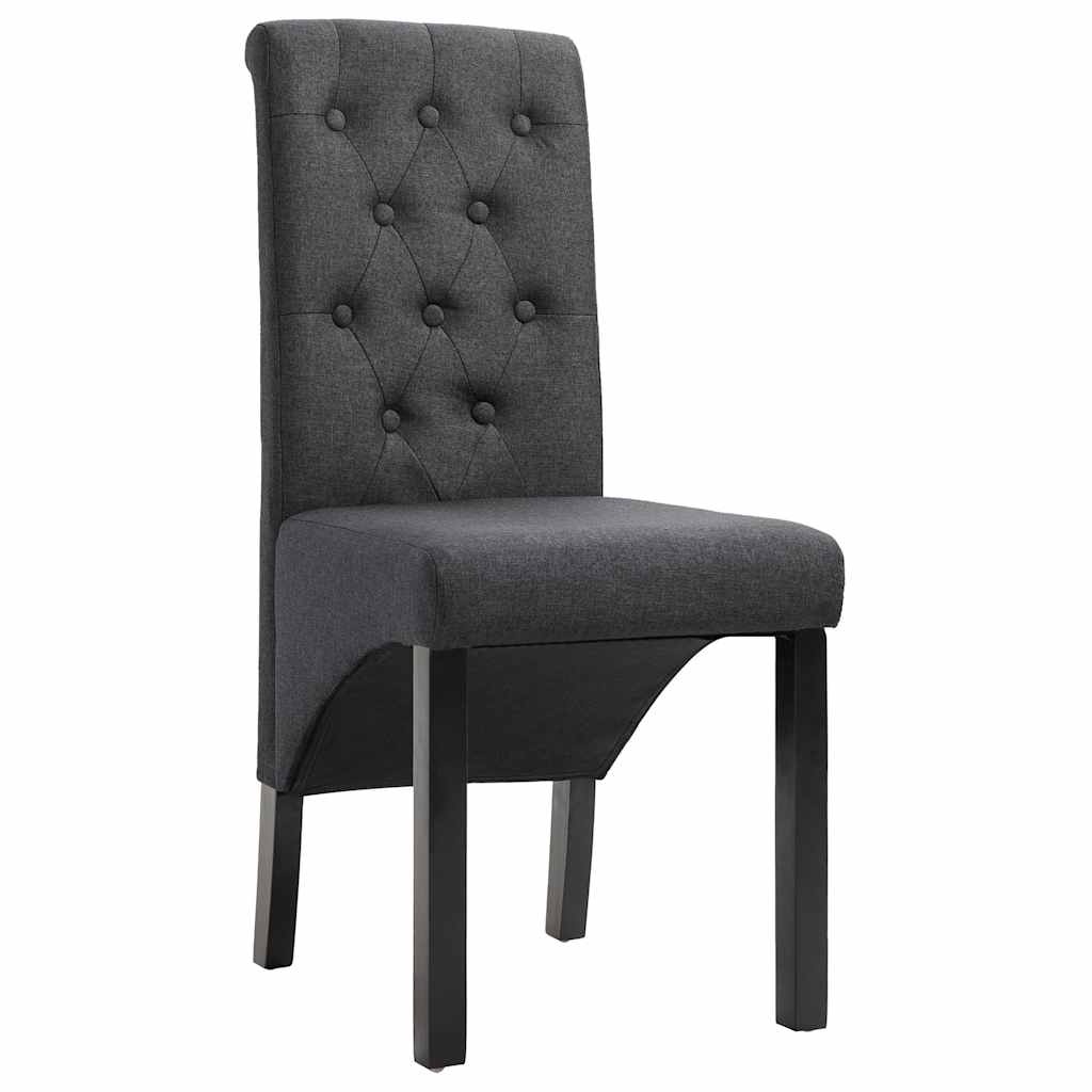 2er Set Esszimmerstühle Dunkelgrau - Zeitloses Design - Sparen Sie bis zu 35%