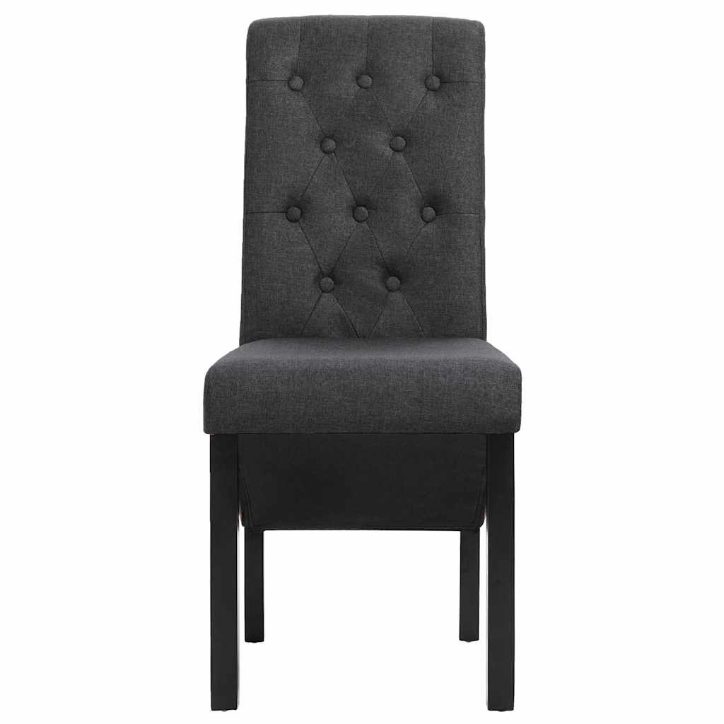 2er Set Esszimmerstühle Dunkelgrau - Zeitloses Design - Sparen Sie bis zu 35%