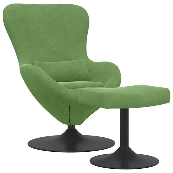 Egg Chair Lounge-Sessel mit Fußhocker, hellgrün - bis zu 35% Rabatt