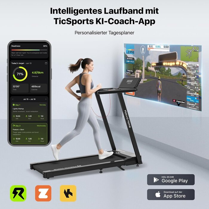 3-in-1 Laufband bis zu 12 km/h mit 6% Steigung - bis zu 64% Rabatt sparen