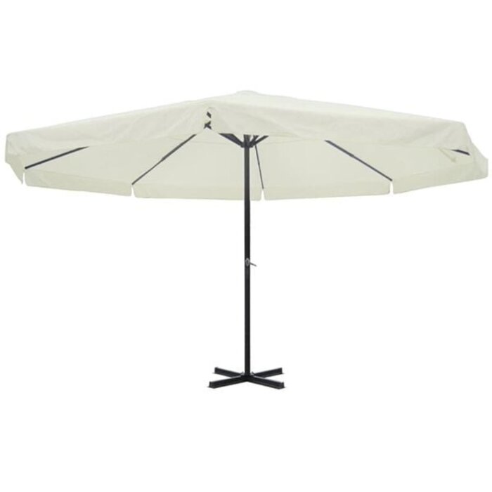 Luxus Ampelschirm 500 cm, Aluminium, Weiß - bis zu 35% Rabatt