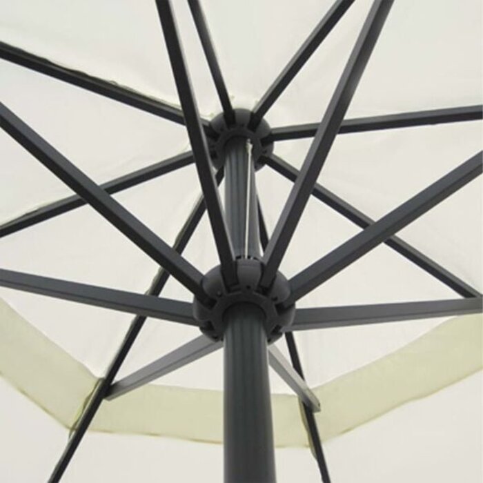 Luxus Ampelschirm 500 cm, Aluminium, Weiß - bis zu 35% Rabatt