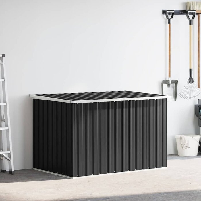 Gartenbox aus verzinktem Stahl, 149 cm, Anthrazit - Outlet bis zu 33% reduziert