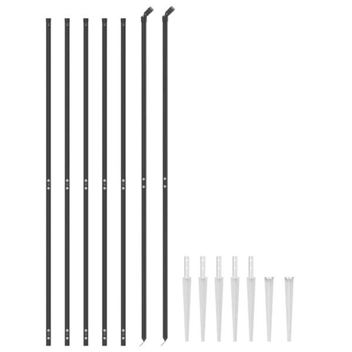 Drahtgitterzaun Set 2,2 x 10 m Anthrazit - Outlet bis zu 35% reduziert