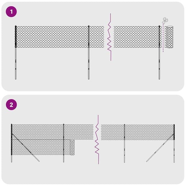 Drahtgitterzaun Set 2,2 x 10 m Anthrazit - Outlet bis zu 35% reduziert