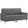 Modernes 2-Sitzer Sofa 140 cm in Dunkelgrau - bis zu 55 % sparen