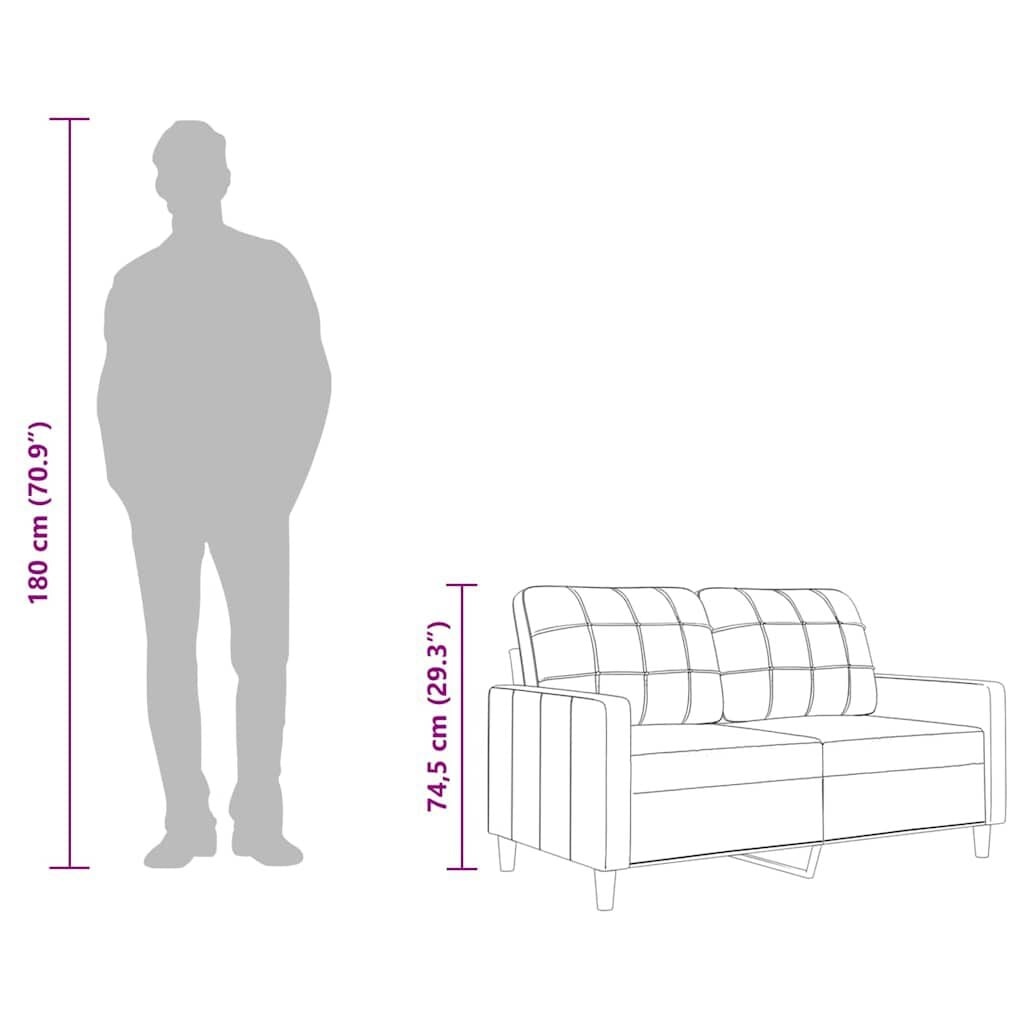 Modernes 2-Sitzer Sofa 140 cm in Dunkelgrau - bis zu 55 % sparen